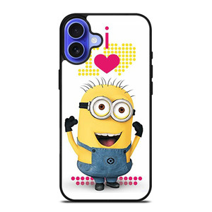I LOVE MINION iPhone 16 Case Cover I LOVE MINION iPhone 16 Case Cover