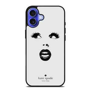KATE SPADE BLACK WHITE FACE iPhone 16 Case Cover
