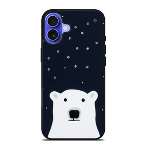 KATE SPADE SPARKLE POLLAR BEAR iPhone 16 Case Cover