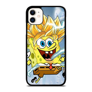 SPONGEBOB DRAGON BALL SAIYAN iPhone 11 Case Cover SPONGEBOB DRAGON BALL SAIYAN iPhone 11 Case Cover