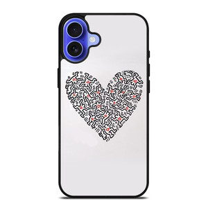 KEITH HARING LOVE ICON iPhone 16 Case Cover KEITH HARING LOVE ICON iPhone 16 Case Cover