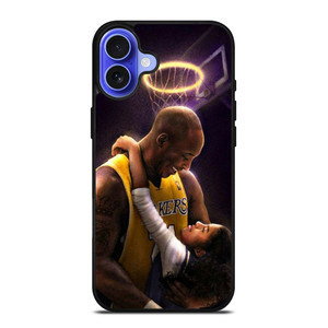KOBE BRYANT AND GIGI Samsung Galaxy Note 9 Black Rubber iPhone 16 Case Cover