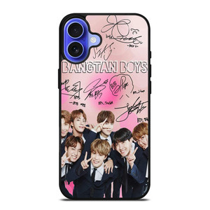 KPOP BTS LOVE PINK SIGNATURE iPhone 16 Case Cover KPOP BTS LOVE PINK SIGNATURE iPhone 16 Case Cover