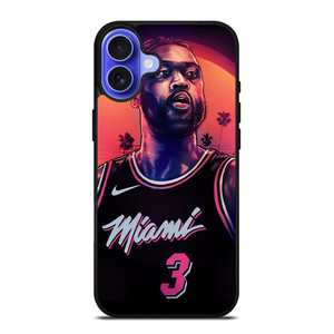 MIAMI HEAT DWYANE WADE 3 NBA iPhone 16 Case Cover