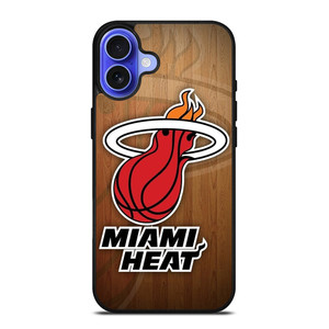 MIAMI HEAT WOODEN LOGO NBA iPhone 16 Case Cover