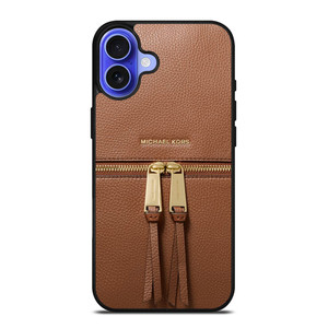 MICHAEL KORS MK LOGO BACKPACK BAG BROWN iPhone 16 Case Cover