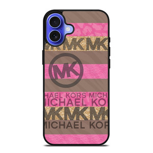MICHAEL KORS PINK STRIP LOGO iPhone 16 Case Cover