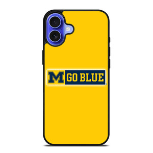 MICHIGAN WOLVERINES GO BLUE UNIVERSITY FOOTBALL LOGO iPhone 16 Case Cover