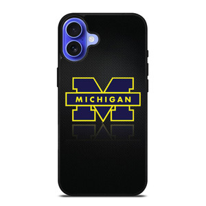 MICHIGAN WOLVERINES METAL LOGO iPhone 16 Case Cover MICHIGAN WOLVERINES METAL LOGO iPhone 16 Case Cover