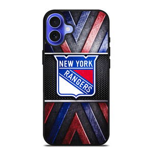 NEW YORK RANGERS NHL METAL LOGO iPhone 16 Case Cover NEW YORK RANGERS NHL METAL LOGO iPhone 16 Case Cover
