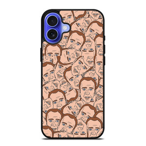 NICOLAS CAGE CARTOON COLLAGE iPhone 16 Case Cover NICOLAS CAGE CARTOON COLLAGE iPhone 16 Case Cover