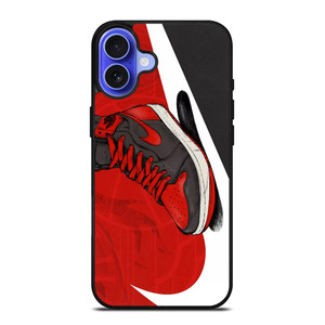 NIKE AIR JORDAN SHOES RED iPhone 16 Case Cover