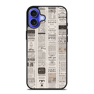 OLD NEWSPAPER PATTERN iPhone 16 Case Cover OLD NEWSPAPER PATTERN iPhone 16 Case Cover