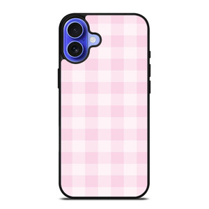 PINK PLAID PATTERN iPhone 16 Case Cover