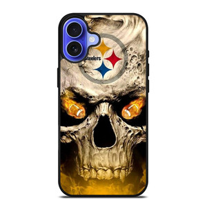 PITTSBURGH STEELERS FOOTBALL SKULL iPhone 16 Case Cover PITTSBURGH STEELERS FOOTBALL SKULL iPhone 16 Case Cover