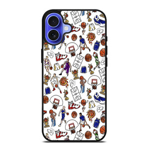PLAYFUL BASKETBALL DOODLE ART iPhone 16 Case Cover