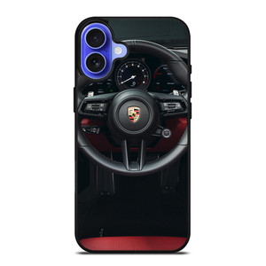 PORSCHE CAR STEERING LOGO iPhone 16 Case Cover PORSCHE CAR STEERING LOGO iPhone 16 Case Cover