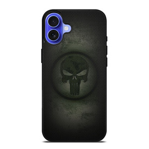 PUNISHER LOGO METAL CARBON iPhone 16 Case Cover
