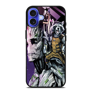ROCKET RACCOON AND GROOT MARVEL iPhone 16 Case Cover ROCKET RACCOON AND GROOT MARVEL iPhone 16 Case Cover