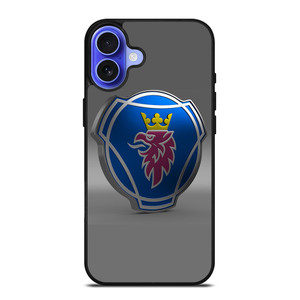 SCANIA TRUCK SAAB 3D LOGO iPhone 16 Case Cover SCANIA TRUCK SAAB 3D LOGO iPhone 16 Case Cover