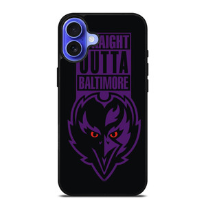 STRAIGHT OUTTA BALTIMORE BALTIMORE RAVENS iPhone 16 Case Cover STRAIGHT OUTTA BALTIMORE BALTIMORE RAVENS iPhone 16 Case Cover
