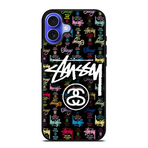 STUSSY COLLAGE LOGO iPhone 16 Case Cover STUSSY COLLAGE LOGO iPhone 16 Case Cover