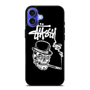 STUSSY SKULL LOGO iPhone 16 Case Cover STUSSY SKULL LOGO iPhone 16 Case Cover