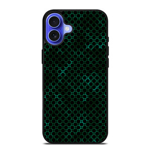 STYLISH HEXAGONAL GREEN PATTERN iPhone 16 Case Cover