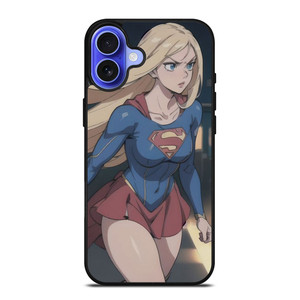 SUPER GIRL CARTOON MANGA ANIME iPhone 16 Case Cover