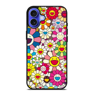 TAKASHI MURAKAMI FLOWERS COLLAGE iPhone 16 Case Cover TAKASHI MURAKAMI FLOWERS COLLAGE iPhone 16 Case Cover