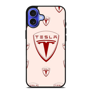 TESLA CAR LOGO COLLAGE iPhone 16 Case Cover