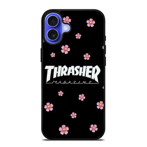 THRASHER SAKURA FLOWER iPhone 16 Case Cover THRASHER SAKURA FLOWER iPhone 16 Case Cover