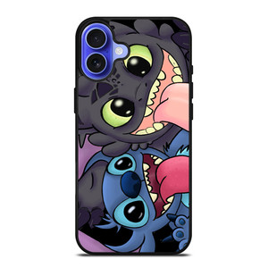 TOOTHLESS AND STITCH CARTOON iPhone 16 Case Cover TOOTHLESS AND STITCH CARTOON iPhone 16 Case Cover