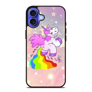 UNICORN POOPING RAINBOW iPhone 16 Case Cover UNICORN POOPING RAINBOW iPhone 16 Case Cover