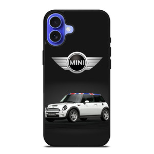 UNION JACK BLUE MINI COPER CAR iPhone 16 Case Cover UNION JACK BLUE MINI COPER CAR iPhone 16 Case Cover