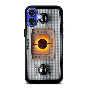 VINTAGE RADIO SILVER METAL iPhone 16 Case Cover