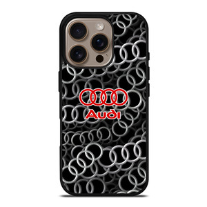 AUDI RING LOGO PATTERN iPhone 16 Pro Case Cover AUDI RING LOGO PATTERN iPhone 16 Pro Case Cover