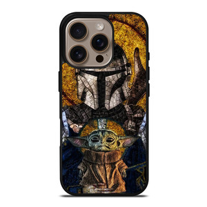 BABY YODA AND THE MANDALORIAN MOSAIC iPhone 16 Pro Case Cover