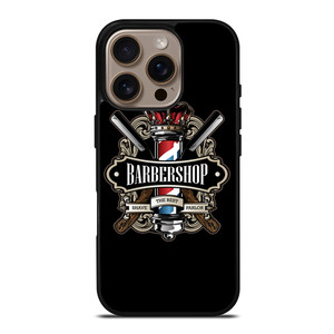 BARBERSHOP POLE HAIR CUT LOGO iPhone 16 Pro Case Cover BARBERSHOP POLE HAIR CUT LOGO iPhone 16 Pro Case Cover