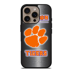 CLEMSON TIGERS METAL LOGO iPhone 16 Pro Case Cover