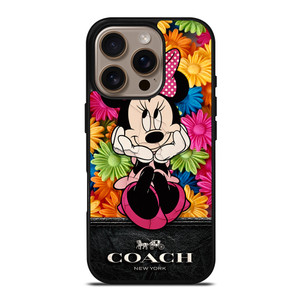 COACH MINNIE MOUSE FLOWER iPhone 16 Pro Case Cover