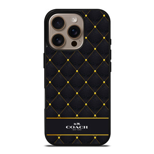 COACH NEW YORK GOLD PATTERN iPhone 16 Pro Case Cover