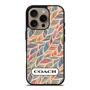 COACH NEW YORK LOGO MONOGRAM SEAMLESS PATTERN iPhone 16 Pro Case Cover