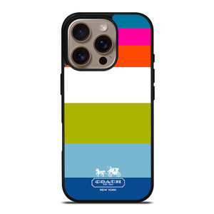 COACH NEW YORK STRIPE iPhone 16 Pro Case Cover