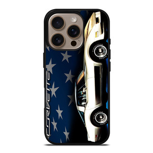 CORVETTE C3 VINTAGE USA FLAG iPhone 16 Pro Case Cover