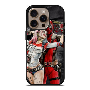 DEADPOOL HARLEY QUINN ART iPhone 16 Pro Case Cover DEADPOOL HARLEY QUINN ART iPhone 16 Pro Case Cover