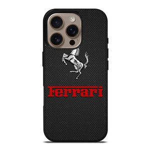 FERRARI HORSE CARBON LOGO iPhone 16 Pro Case Cover FERRARI HORSE CARBON LOGO iPhone 16 Pro Case Cover
