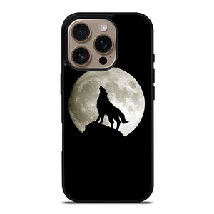 FULL MOON WOLF SILHOUETTE iPhone 16 Pro Case Cover