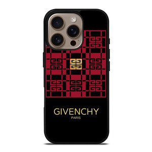 GIVENCHY PARIS LOGO RED GOLD iPhone 16 Pro Case Cover