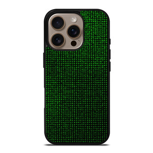 GREEN BINARY CODE PATTERN iPhone 16 Pro Case Cover GREEN BINARY CODE PATTERN iPhone 16 Pro Case Cover
